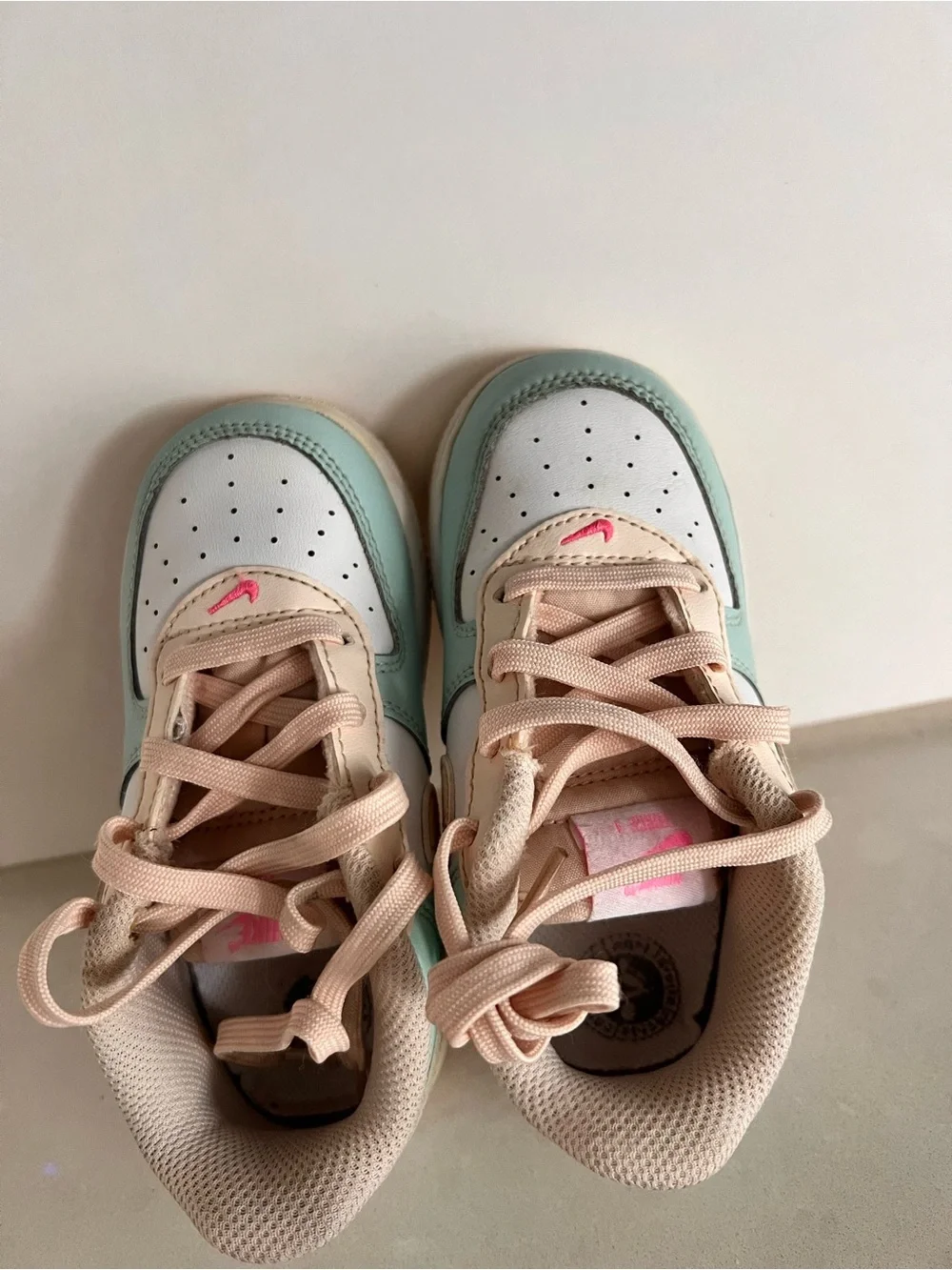 Nike Kids Mint, Pink & Cream Low-Top Sneakers